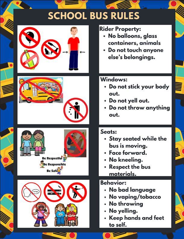 School Bus Rules School Bus Rules